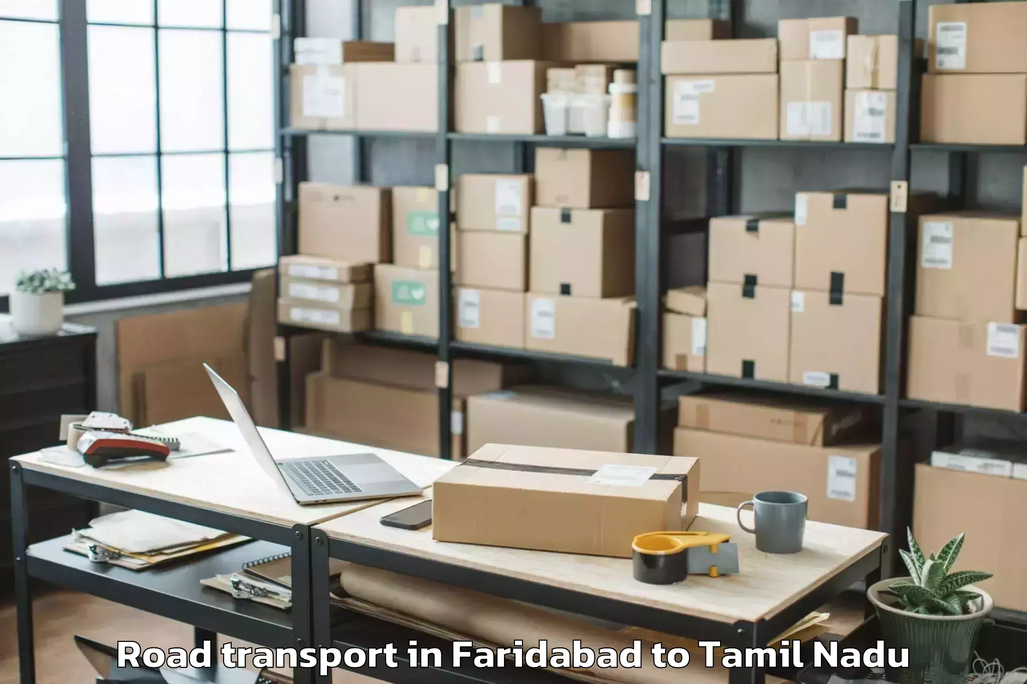 Top Faridabad to Vedasandur Road Transport Available